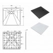 Душовий піддон конгломерат SMC, прямокутний Besco Vexo Black UltraSlim 90x90x2,6 см, Чорний матовий, із структорованою поверхнею Душовий піддон конгломерат SMC, прямокутний Besco Vexo Black UltraSlim 90x90x2,6 см, Чорний матовий, із структорованою поверхнею