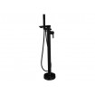 Підлоговий змішувач для окремостоячої ванни Invena Glamour black / Гламур 101,5 см, з лійкою, чорний матовий (BW-02-W04-V)