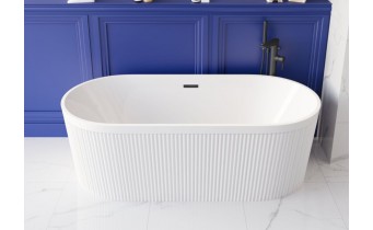 Підлоговий змішувач для окремостоячої ванни Invena Glamour black / Гламур 101,5 см, з лійкою, чорний матовий (BW-02-W04-V)