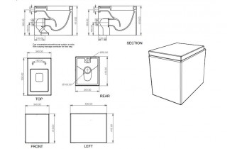 Підлоговий унітаз GSG BOX 53 см white matt (BXWC01001)
