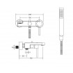 Змішувач для ванни та душу Besco Decco, золотий (BW-DS-ZL)