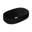 Умивальник на стільницю ArtCeram Cognac 55, glossy black (COL0030300)