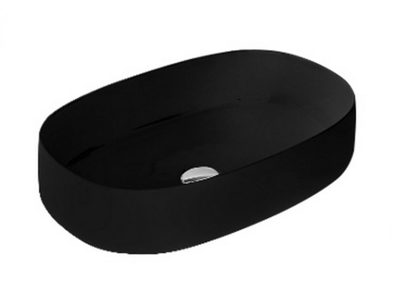Умивальник на стільницю ArtCeram Cognac 55, glossy black (COL0030300)
