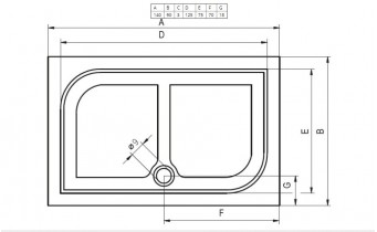 Душовий піддон Riho Kolping 1400х900, білий (DB36)