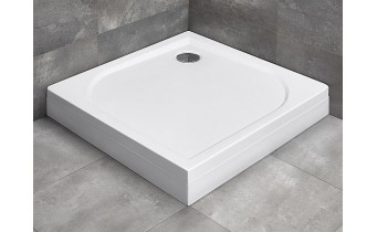 Душовий піддон квадратний Radaway Delos C 100x100x15 см, білий, з панеллю що знімається (4C11170-03)