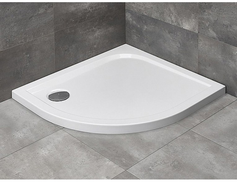 Душовий піддон асиметричний Radaway Delos E 90x80x4,5 см, Правий, білий (SDE8090-01R)