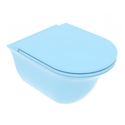 Підвісний унітаз GSG Flut 52,5 см Smart Clean glossy Sky (FLWCSO022)