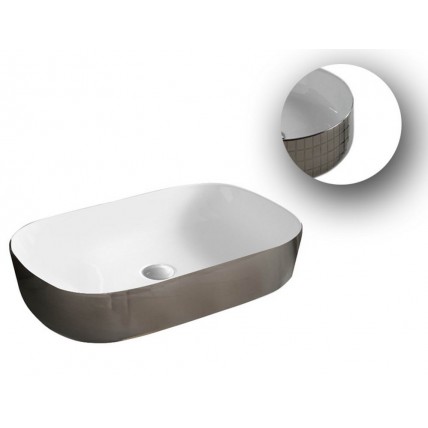 Умивальник на стільницю ArtCeram Ghost 65, platinum mosaic (GHL0020158)
