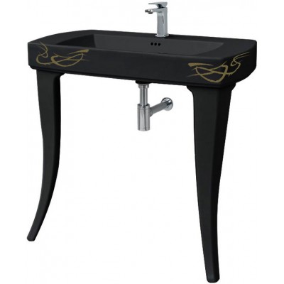 Підвісний умивальник ArtCeram Jazz, gold lettering black (JZL0010306) Підвісний умивальник ArtCeram Jazz, gold lettering black (JZL0010306)