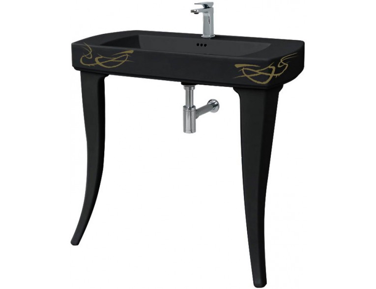 Підвісний умивальник ArtCeram Jazz, gold lettering black (JZL0010306)
