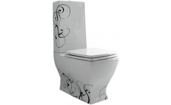 Унітаз моноблок ArtCeram Jazz, black lettering (JZV0030103) Унітаз моноблок ArtCeram Jazz, black lettering (JZV0030103)