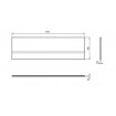 Фронтальна панель для ванни Ideal Standard Hotline New 180x55 см + кріплення для панелі (K230101)