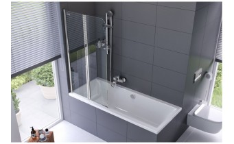 Шторка для ванни EXCELLENT AXEL 800x1400, двосекційна ліва (KAAX.1309.800 LE)