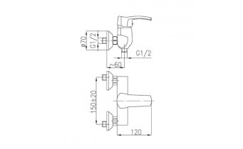 Змішувач для душу Armatura Kwarc (4206-010-00)