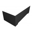 Панель для ванни Besco універсальна UNI 130 Black / Чорна, фронтальна + кріплення до обох панелей, екран для ванни (OAP-130UNIC)