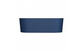 Окремостояча ванна з каменю Omnires Ovo M+ 160x75 см, Midnight Blue, темно синя, матова RAL5003 (OVOWWMB)