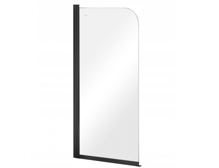 Душова шторка на ванну Besco Prime Black I 70x140 см, на 1 секцію, прозоре скло, профіль чорний матовий (PNPB-1S)