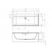 Ванна акрилова Riho Rethink Cubic WALL Plug & Play Corner 180x80 см R, пряма з сифоном click / clack (B160019005) Ванна акрилова Riho Rethink Cubic WALL Plug & Play Corner 180x80 см R, пряма з сифоном click / clack (B160019005)