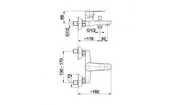 Змішувач для ванни Armatura Sofit (5114-010-00)
