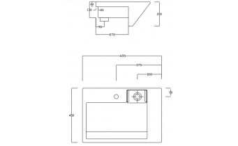 Умивальник на стільницю ArtCeram Fuori schema semincasso, white (TFL0090100)