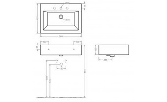 Підвісний умивальник ArtCeram Fuori box 65, white (TFL0250100)