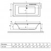 Ванна Radaway Aridea Lux 170×80 + ніжки (WA1-25-170×080U)