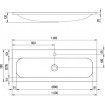 Умивальник Ravak Ring 1000 з отвором (XJK01110000) Умивальник Ravak Ring 1000 з отвором (XJK01110000)
