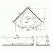 Ванна кутова Kolo Relax 150x150 см (XWN3050000) Ванна кутова Kolo Relax 150x150 см (XWN3050000)