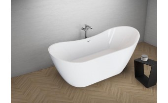 Окремостояча ванна з акрилу Polimat ABI 180x80 см, біла + ніжки (00039)