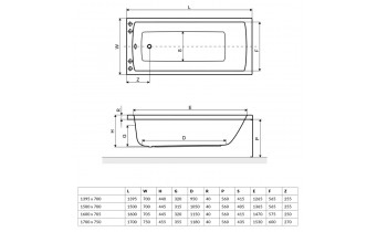Ванна акрилова Excellent Aquaria 160x70 см (WAEX.AQU16WH)