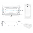 Ванна акрилова Besco Aria 150x70, пряма (WAA-150-PA) Ванна акрилова Besco Aria 150x70, пряма (WAA-150-PA)