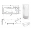 Ванна акрилова Besco Majka Nova 160x70, пряма (WAM-160-PK) Ванна акрилова Besco Majka Nova 160x70, пряма (WAM-160-PK)