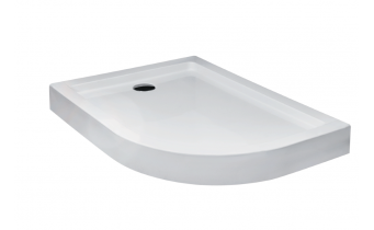 Душовий піддон акриловий, асиметричний Besco Saturn 120x90 см, L (BAS-120-NL)