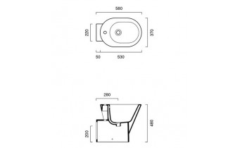 Підлогове біде Catalano Verso Comfort 58 (1BIHE00)
