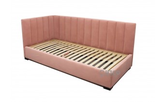 Дитяче ліжко з мякою спинкою Mia / Мія 80x200 см, колір, сторону та тканину можна обрати