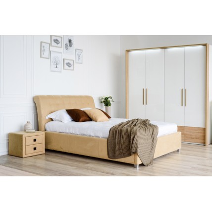 Двоспальне ліжко Embawood Kava time / Кава Тайм 160x200, капучіно (EW11)