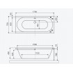 Ванна акрилова пряма Excellent Oceana Slim 170x75 см, Білий матовий / White mat, під забудову, пєдестал, бортик 18 мм Ванна акрилова пряма Excellent Oceana Slim 170x75 см, Білий матовий / White mat, під забудову, пєдестал, бортик 18 мм