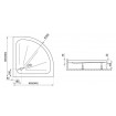 Душовий піддон Polimat Hugo 1 80x80 (00855)