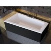 Ванна акрилова Besco Intima 150x85 L, асиметрична + чорна панель (WAIT-150-NL-BL)