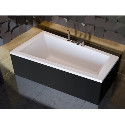 Ванна акрилова Besco Intima 150x85 L, асиметрична + чорна панель (WAIT-150-NL-BL)