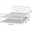 Двоспальне ліжко Метал-дизайн Квадро 160x190 (MT-D-KV5) Двоспальне ліжко Метал-дизайн Квадро 160x190 (MT-D-KV5)
