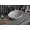 Овальний умивальник на стільницю Mexen Cornelia 50x37 см, сірий матовий