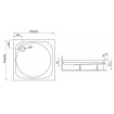 Душовий піддон Polimat Nowy Styl 2 80x80 (00611)