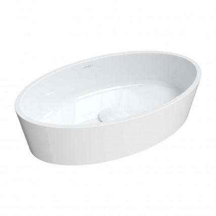Умивальник на стільницю Omnires Bari M+ 50x30 см, білий глянцевий (BARI500UNBP)