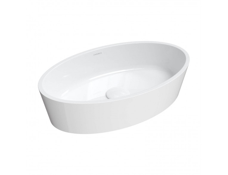 Умивальник на стільницю Omnires Bari M+ 50x30 см, білий глянцевий (BARI500UNBP)