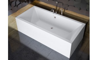 Ванна акрилова Besco Quadro 155x70 см, пряма + біла панель (екран) + ніжки (WAQ-155-PK-EKN) Ванна акрилова Besco Quadro 155x70 см, пряма + біла панель (екран) + ніжки (WAQ-155-PK-EKN)