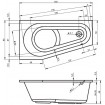 Ванна акрилова Riho Delta асиметрична 150x80 см, R , Правостороння (BB80) Ванна акрилова Riho Delta асиметрична 150x80 см, R , Правостороння (BB80)