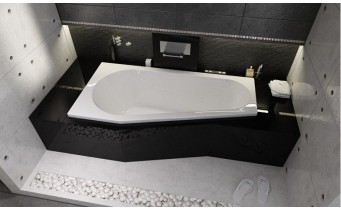 Ванна акрилова Riho Delta асиметрична 150x80 см, R , Правостороння (BB80)