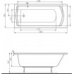 Акрилова ванна Roca Linea 180x80 см, пряма + ніжки (A24T058000) Акрилова ванна Roca Linea 180x80 см, пряма + ніжки (A24T058000)
