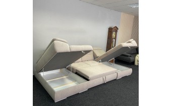 Кутовий диван п-подібний, розкладний Denver P2 / Денвер П2, 170x353x170 см, 3,5 - метри, світло-бежевий